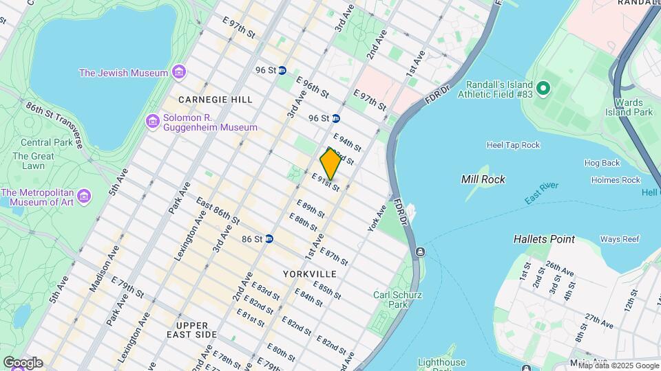 354 E 91st St Map and Location Details