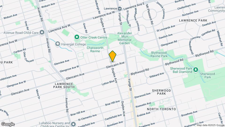 42 Glencairn Ave Map and Location Details