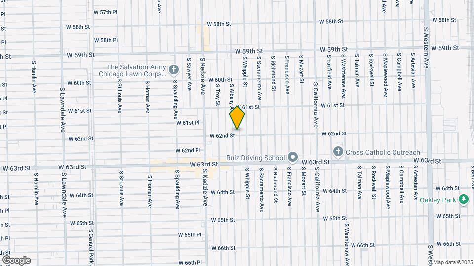 6155 S Albany Ave. Chicago IL Map and Location Details