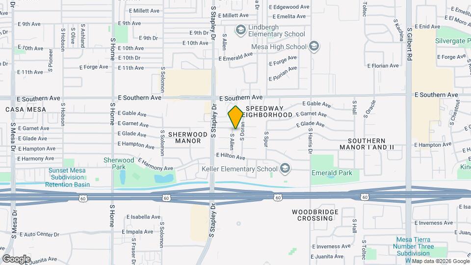 1329 S Allen Map and Location Details