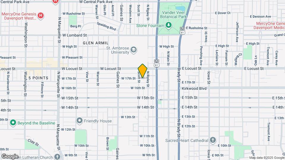 417 W 17th St Map and Location Details