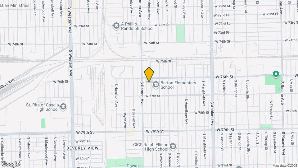 7616 S Winchester Ave, Unit 1 Map and Location Details