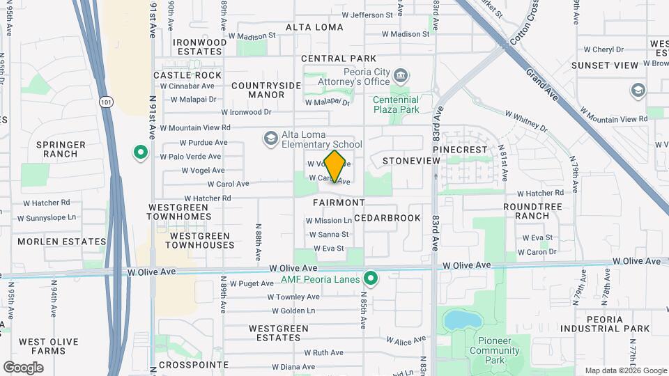 8548 W Hatcher Rd Map and Location Details