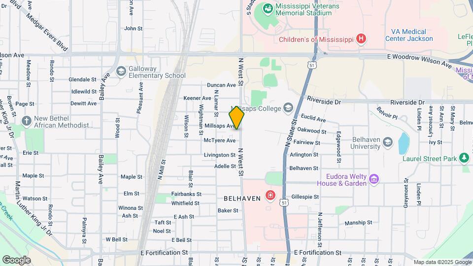 1605 N West St Map and Location Details