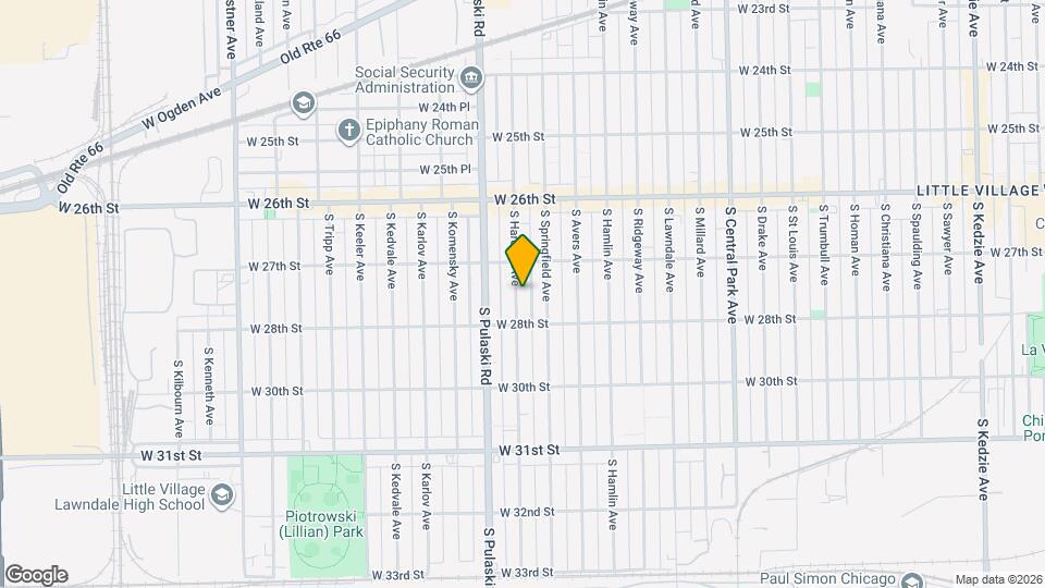 2729 S Harding Ave, Unit 3 Map and Location Details
