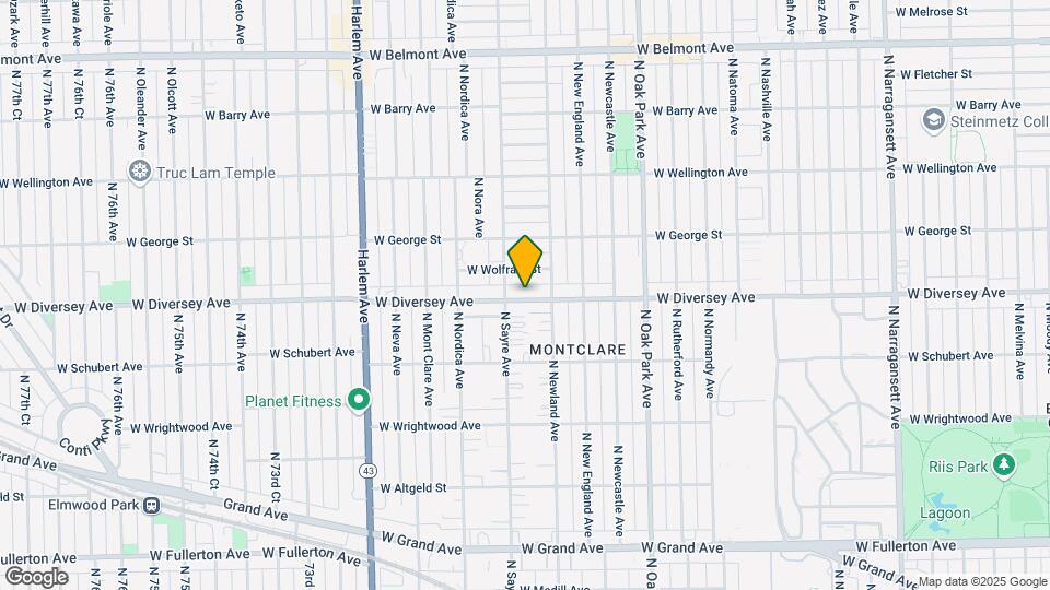 6964 W Diversey Ave Map and Location Details