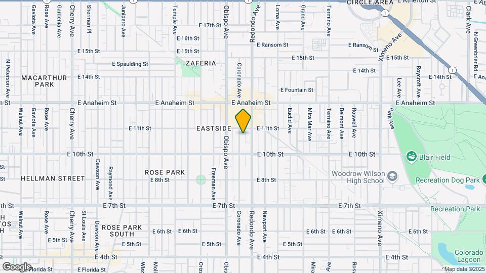1066 Coronado Ave Map and Location Details
