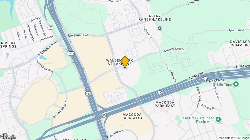 10701 Lakeline Mall Dr, Unit A2 Mapa y Detalles de la Ubicación