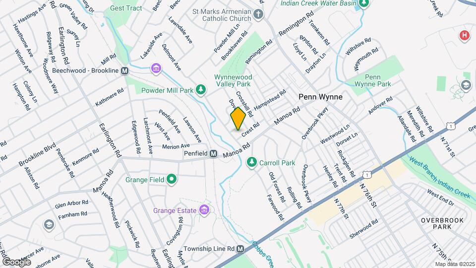 1002 Crest Rd Map and Location Details