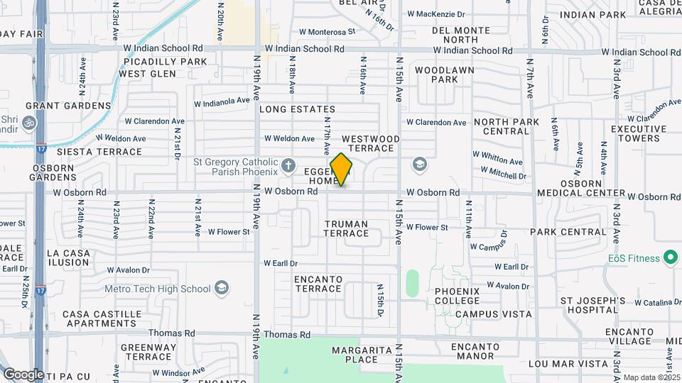 1640 W Osborn Rd, Unit 6 Map and Location Details