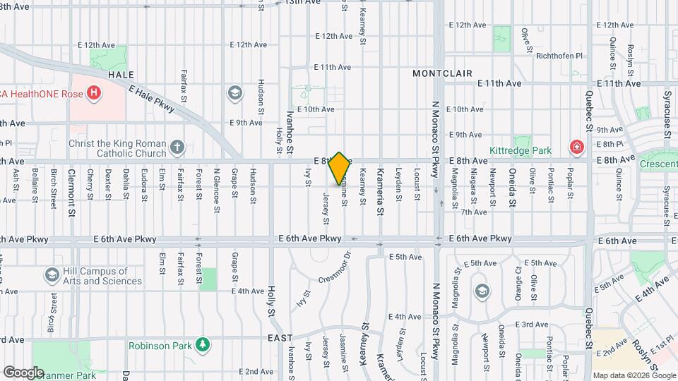 747 Jasmine St Map and Location Details