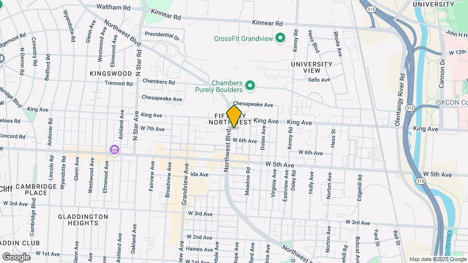 1580 Northwest Blvd Mapa y Detalles de la Ubicación