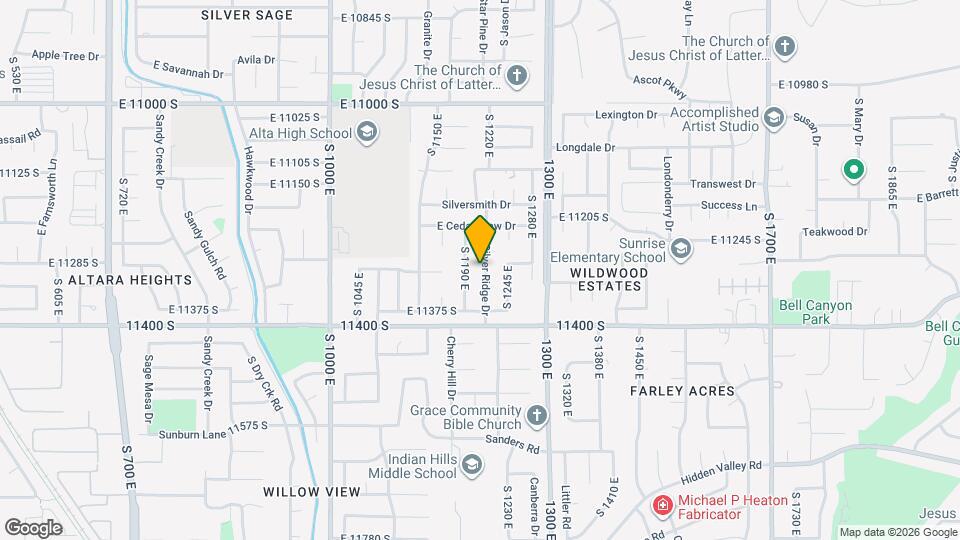 11302 S Silver Ridge Dr Mapa y Detalles de la Ubicación