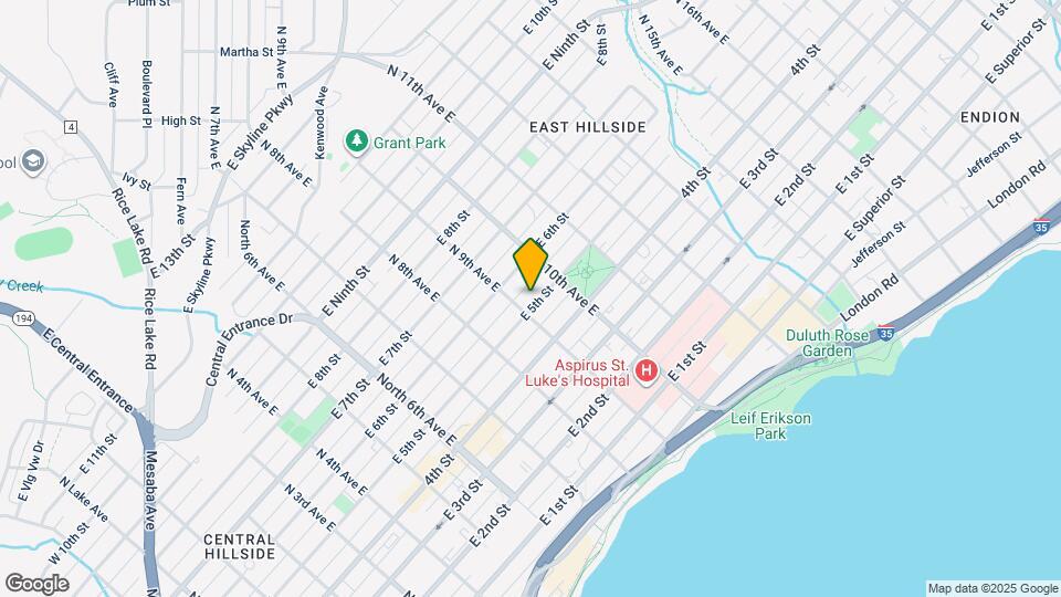 909 E 5th St, Unit 909 Lower Map and Location Details