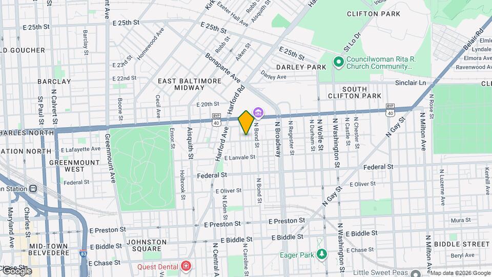 1500 E Lafayette Ave Map and Location Details