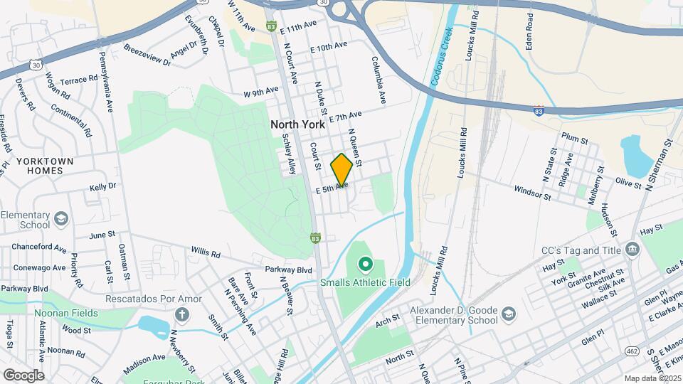832 N Duke St, Unit 1 Mapa y Detalles de la Ubicación