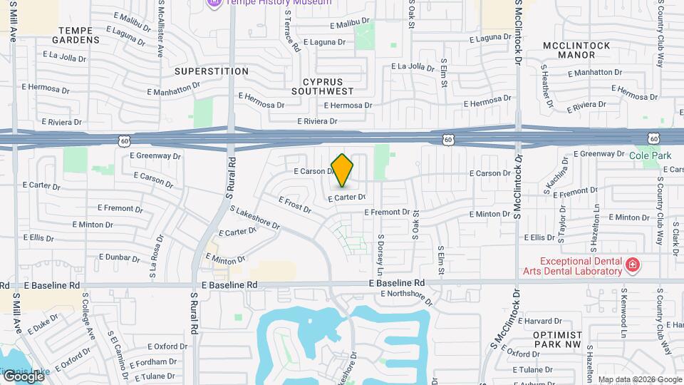 1114 E Carter Dr Map and Location Details