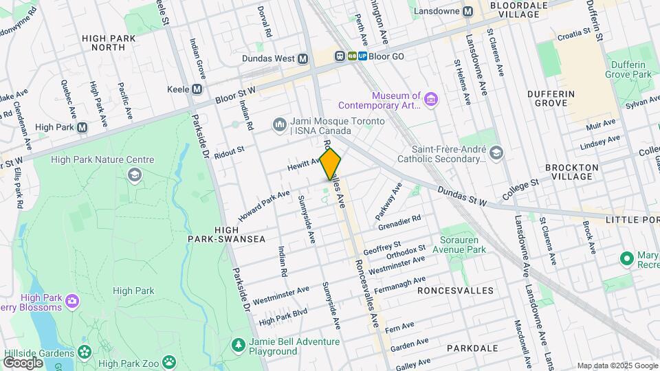 406 Roncesvalles Av Map and Location Details