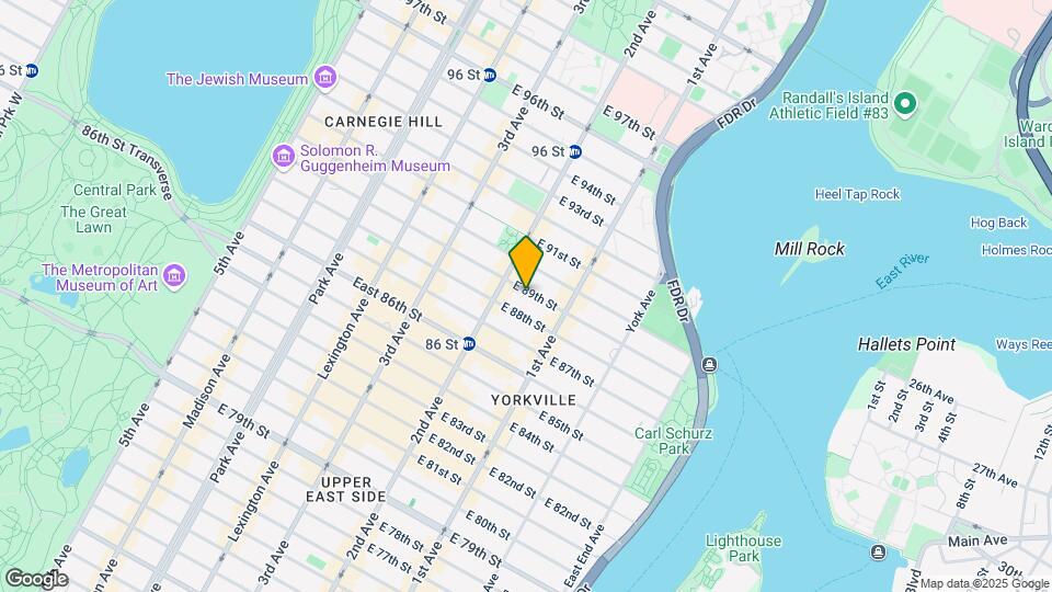 312 E 89th St Mapa y Detalles de la Ubicación