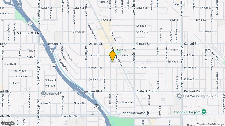 11520 Emelita St Map and Location Details