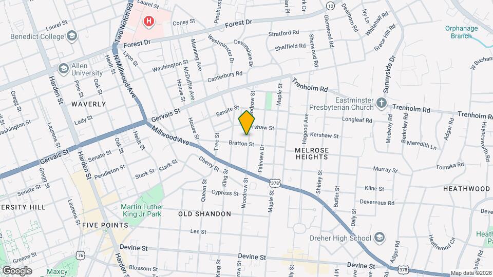 1203 Woodrow St Map and Location Details