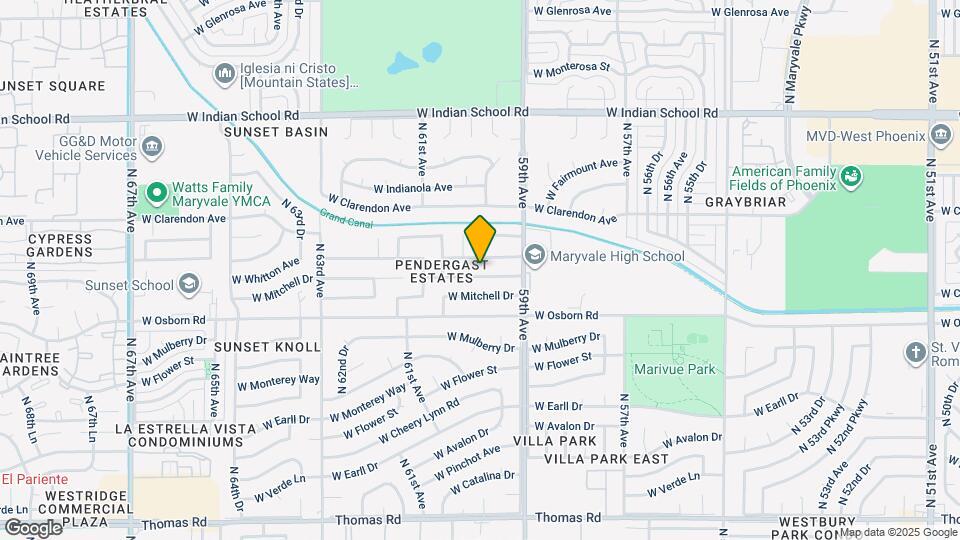 5942 W Whitton Ave Mapa y Detalles de la Ubicación