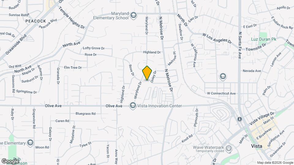 843 Rose Dr Mapa y Detalles de la Ubicación