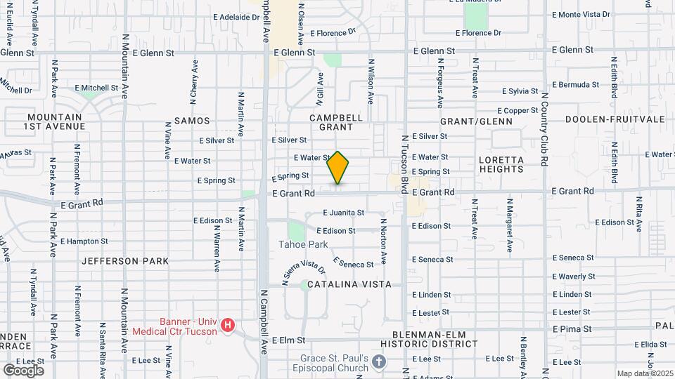 2201 E GRANT Rd Map and Location Details
