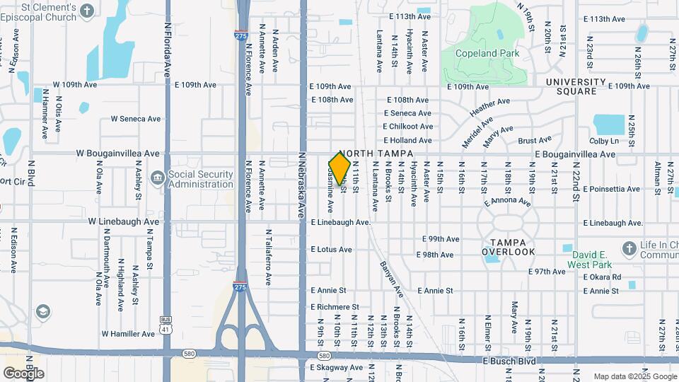 921 E Poinsettia Ave Map and Location Details