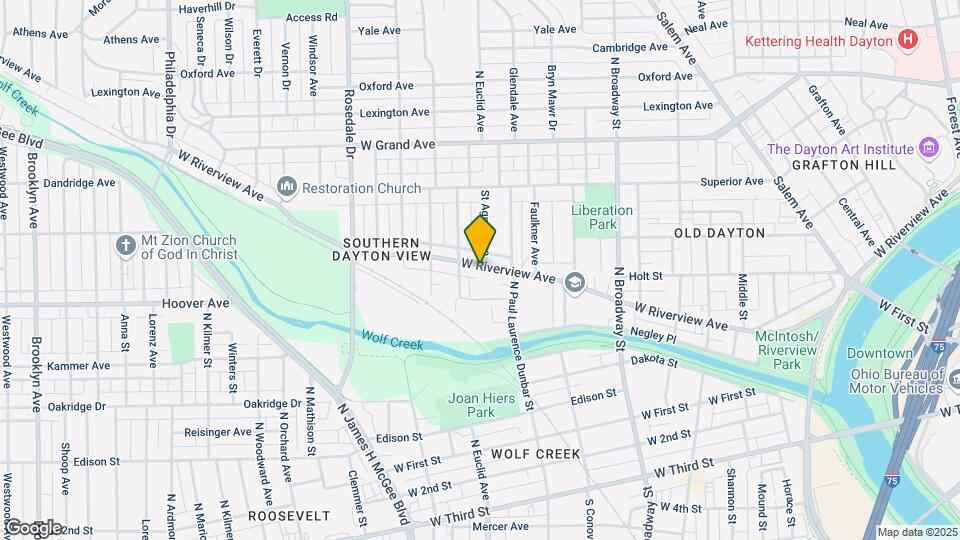 1708 W Riverview Ave Mapa y Detalles de la Ubicación