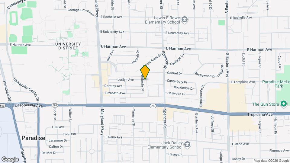 4734 Roberta St Map and Location Details