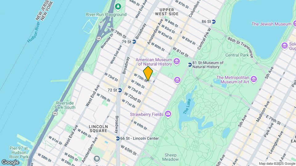106 W 75th St Mapa y Detalles de la Ubicación