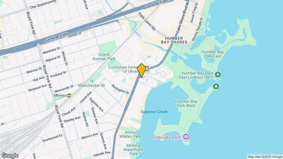 2287 Lake Shore Blvd W Map and Location Details