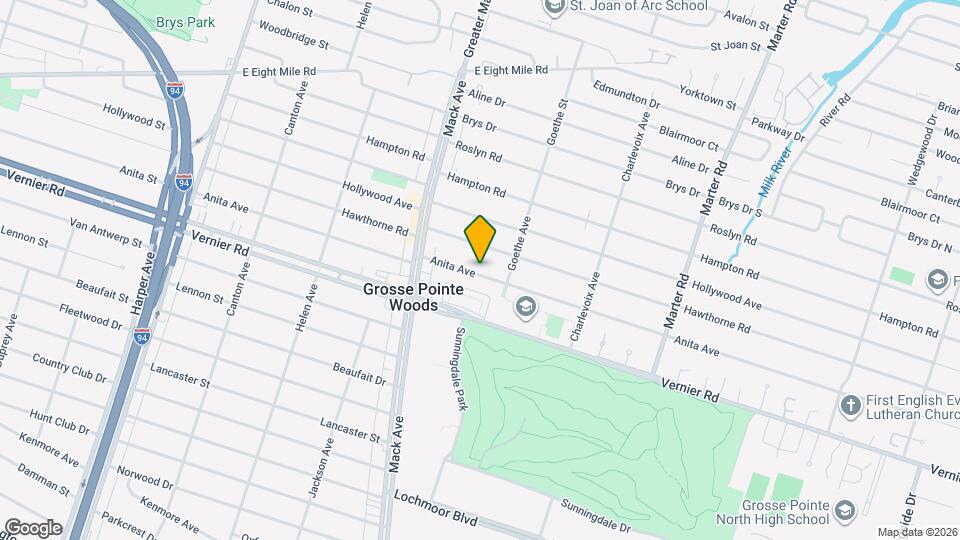 1740 Anita Ave Apartments and Nearby Grosse Pointe Woods Apartments For