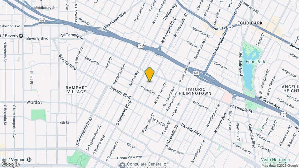 222 N Coronado St Map and Location Details