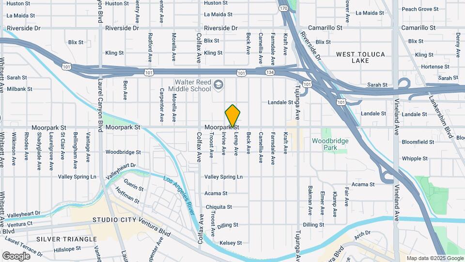 11570 Moorpark St Map and Location Details