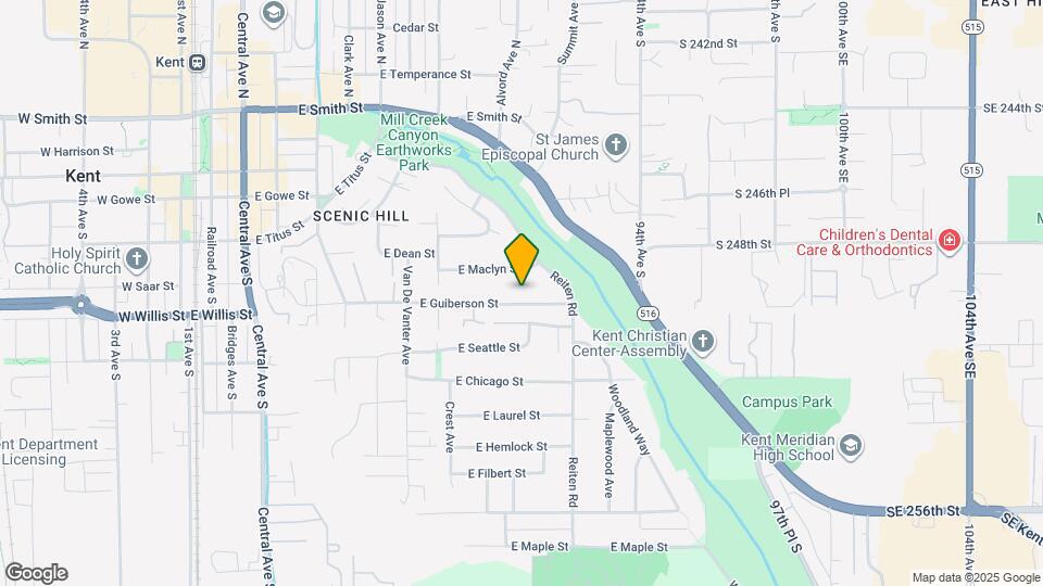 1121 E Guiberson St Map and Location Details