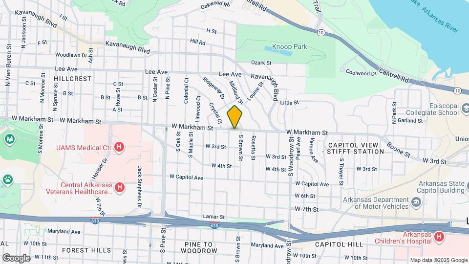 3315 W Markham St Mapa y Detalles de la Ubicación
