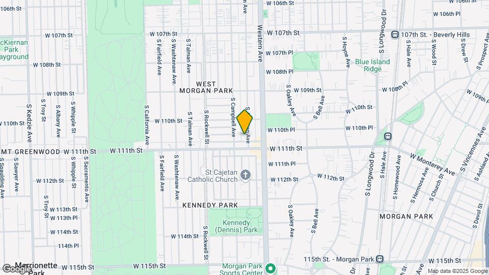 11038 S Artesian Ave Map and Location Details