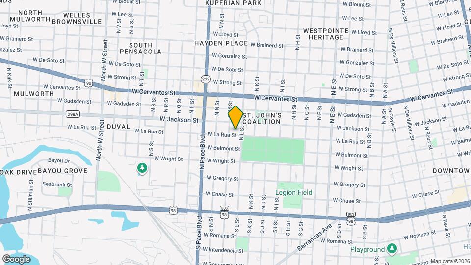 1814 W La Rua St Map and Location Details