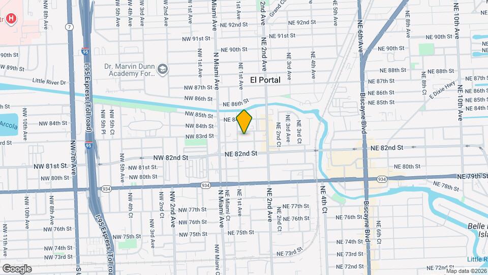 121 NE 82nd Terrace Map and Location Details