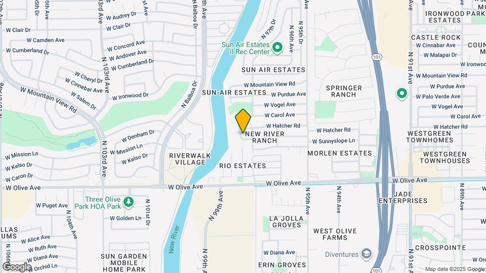 9728 W Sunnyslope Ln Mapa y Detalles de la Ubicación
