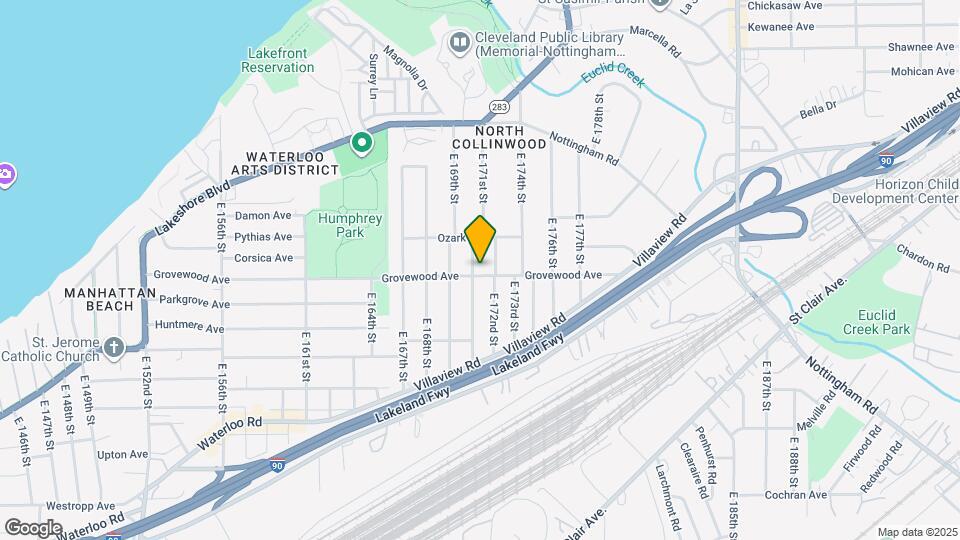 17005 Grovewood Ave Map and Location Details