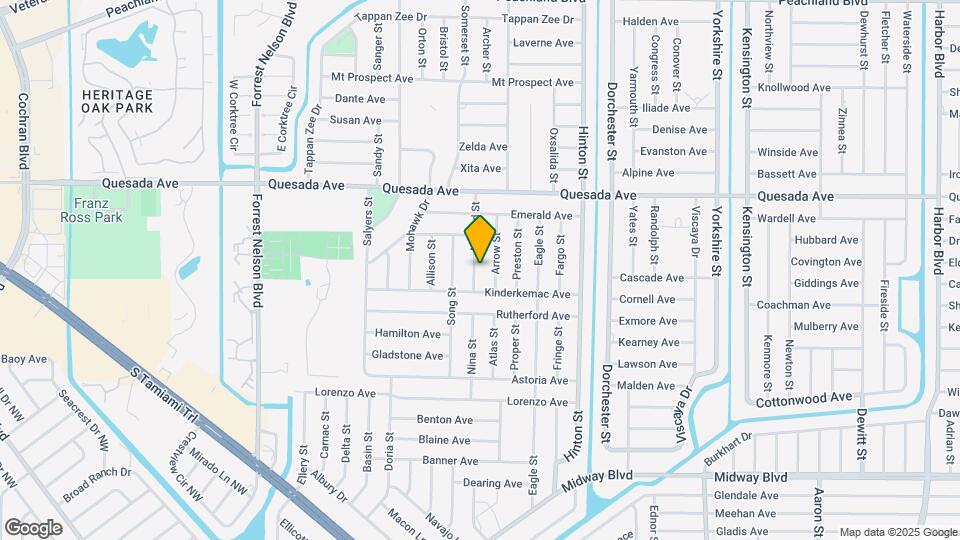 1366 Nimrod St Map and Location Details