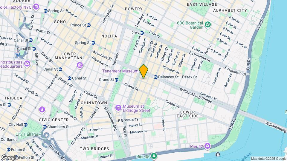 254 Broome St Map and Location Details