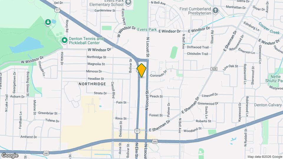 2620 N Elm St Map and Location Details