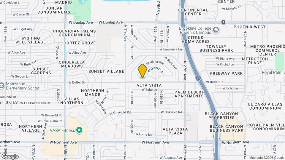 2942 W Butler Dr Map and Location Details