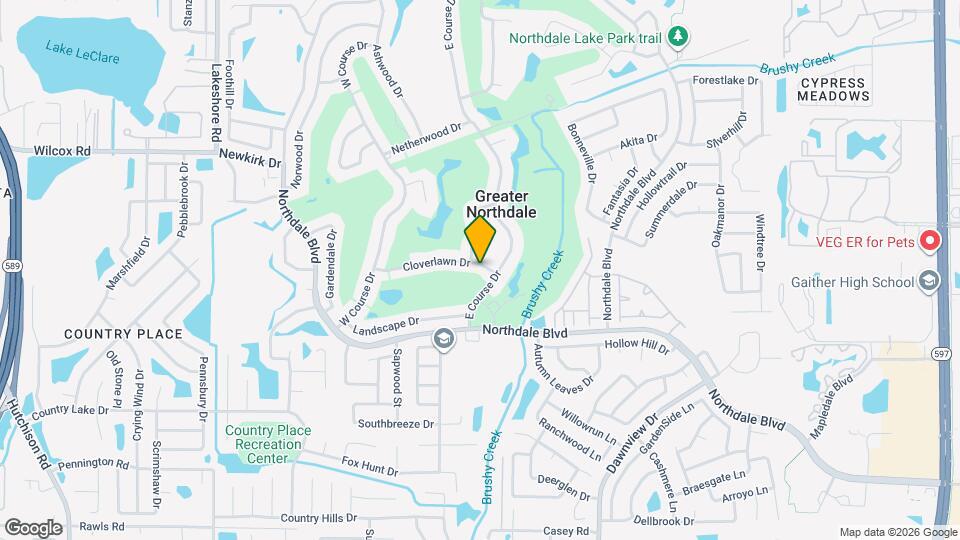 4606 Cloverlawn Dr Map and Location Details