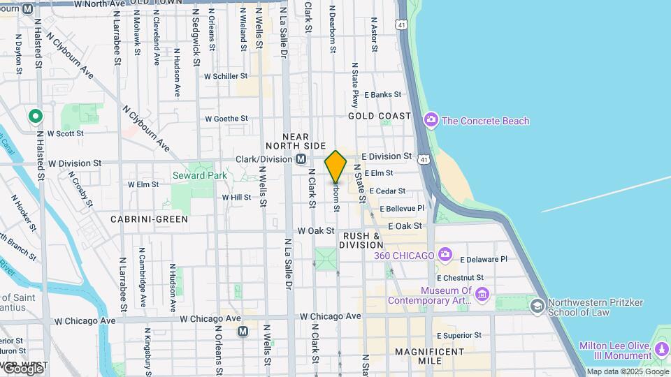 1124 N Dearborn St-Unit -1241 Map and Location Details