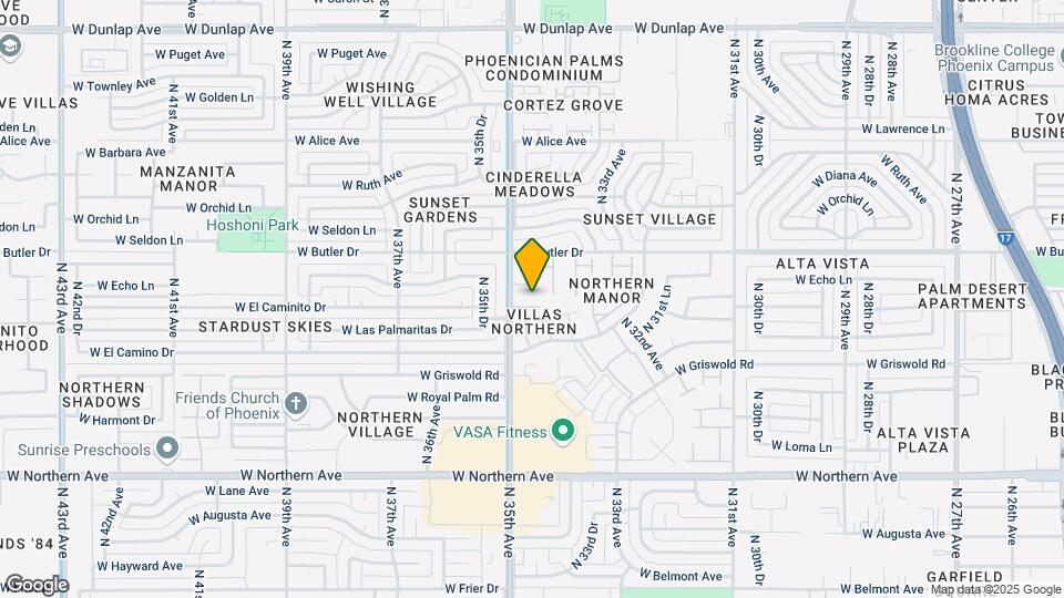 3412 W El Caminito Dr Mapa y Detalles de la Ubicación